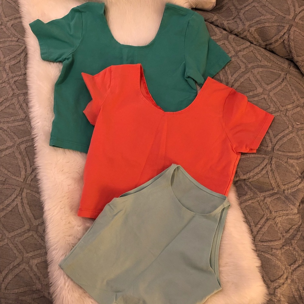 American Apparel Crop Top Trio